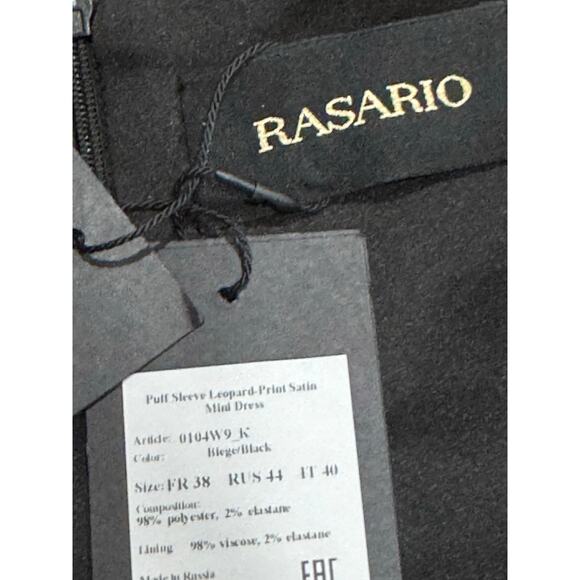 RASARIO Puff Sleeve leopard print Party Mini Dress IT 40 ( US 4) - Picture 4 of 16